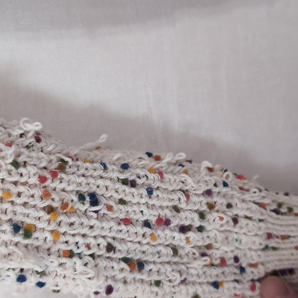 IN San Francisco Creme Confetti Crewneck Sweater Size Small - Picture 4 of 5